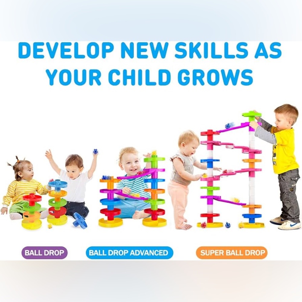 Super Ball Drop Kid Youth Toddler Montessori 26Piece Giant Marble STEM Tower Toy - Picture 3 of 9